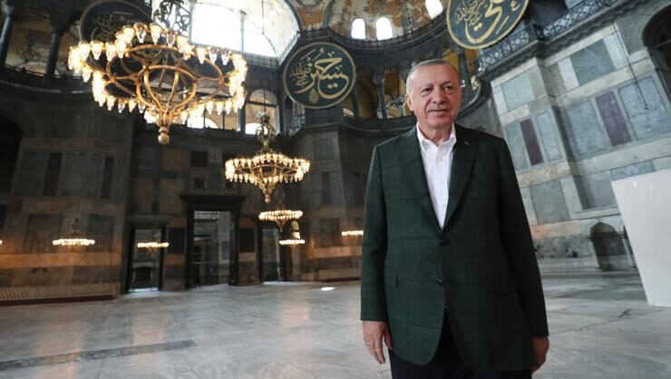 Erdoğan, ibadete açılmasına günler kalan Ayasofya Camii hakkında…