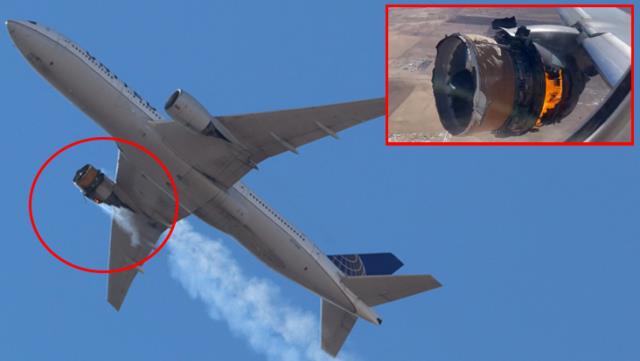 ABD'de büyük panik! 231 yolcu taşıyan uçağın motoru havada patladı, parçalar evin üzerine düştü