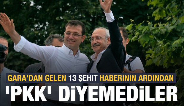 Gara’dan gelen 13 şehit haberinin ardından ‘PKK’ diyemediler!