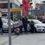 İstanbul’da kaza sonrası kasklı ve yumruklu kavga kamerada