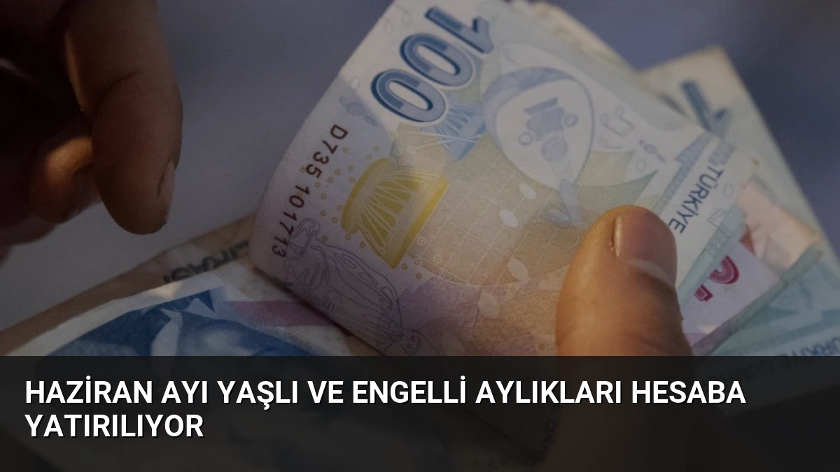 Haziran Ayı Yaşlı ve Engelli Aylıkları Hesaba Yatırılıyor