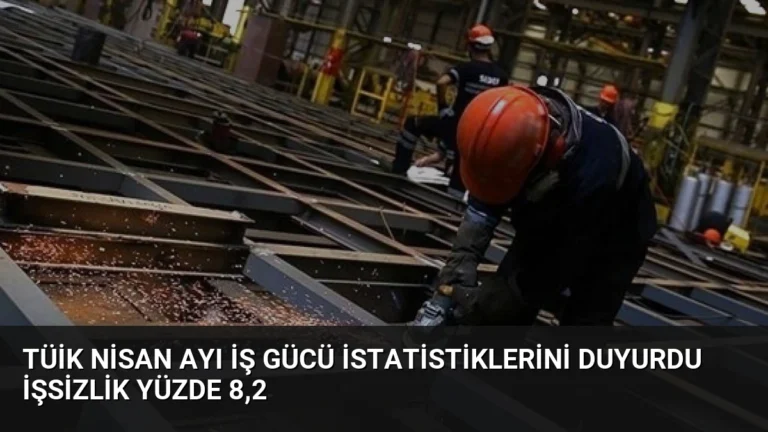 TÜİK Nisan Ayı İş Gücü İstatistiklerini Duyurdu İşsizlik Yüzde 8,2