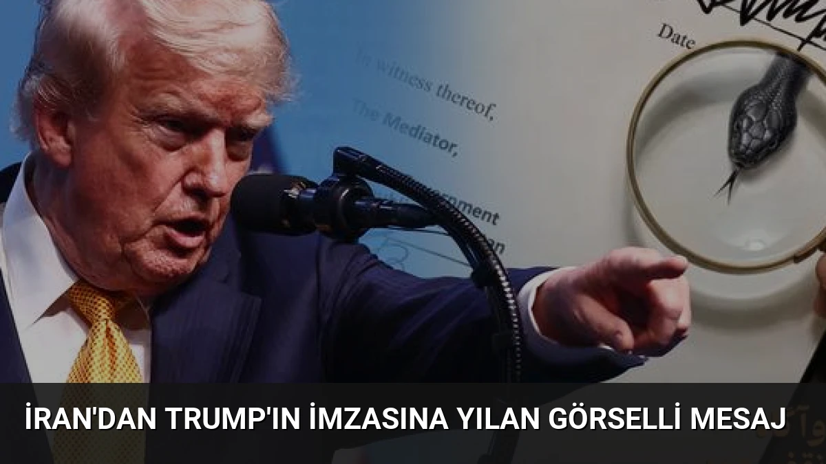 İran’dan Trump’ın İmzasına Yılan Görselli Mesaj