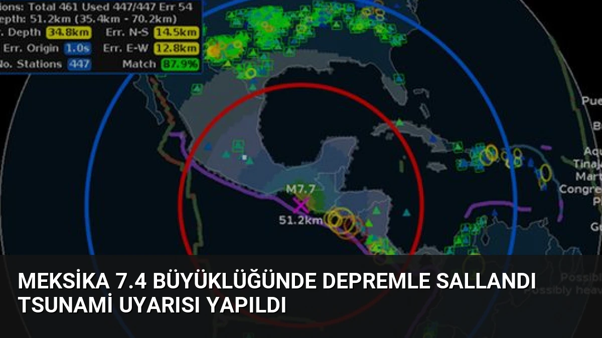 Meksika 7.4 Büyüklüğünde Depremle Sallandı Tsunami Uyarısı Yapıldı