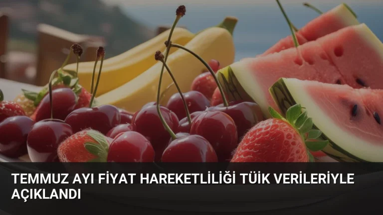 Temmuz Ayı Fiyat Hareketliliği TÜİK Verileriyle Açıklandı