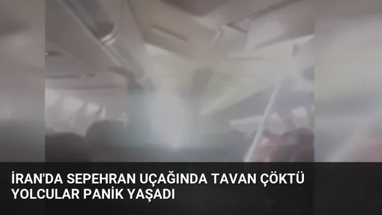İran’da Sepehran Uçağında Tavan Çöktü Yolcular Panik Yaşadı