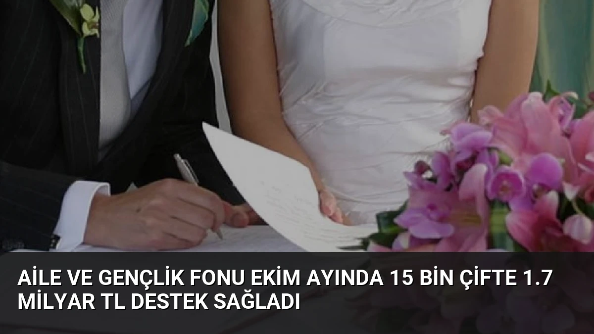 Aile ve Gençlik Fonu Ekim Ayında 15 Bin Çifte 1.7 Milyar TL Destek Sağladı